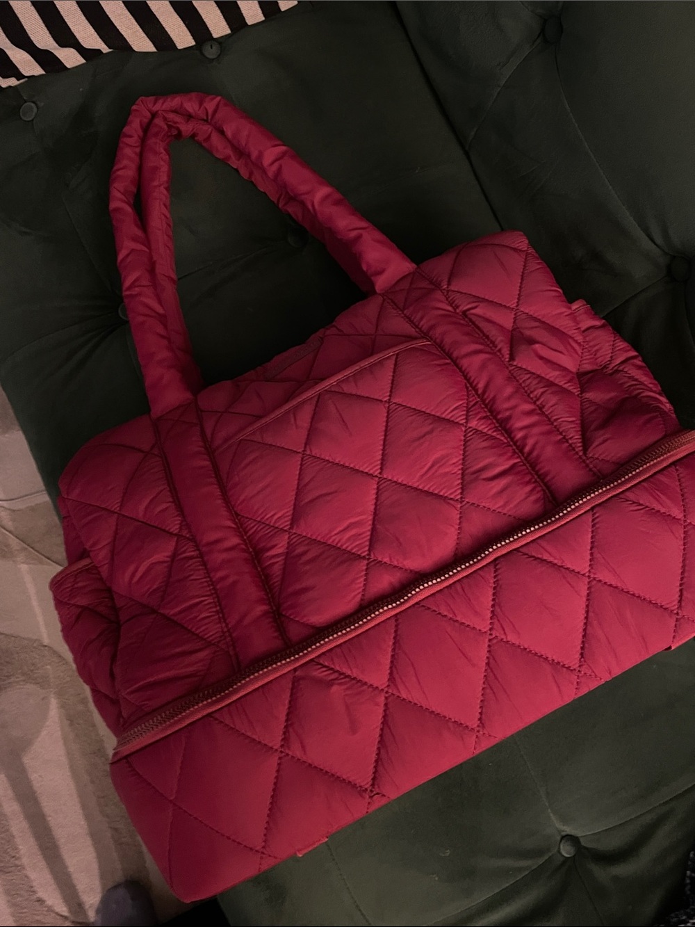 Poppy and Peonies | Red Voyager Travel Bag